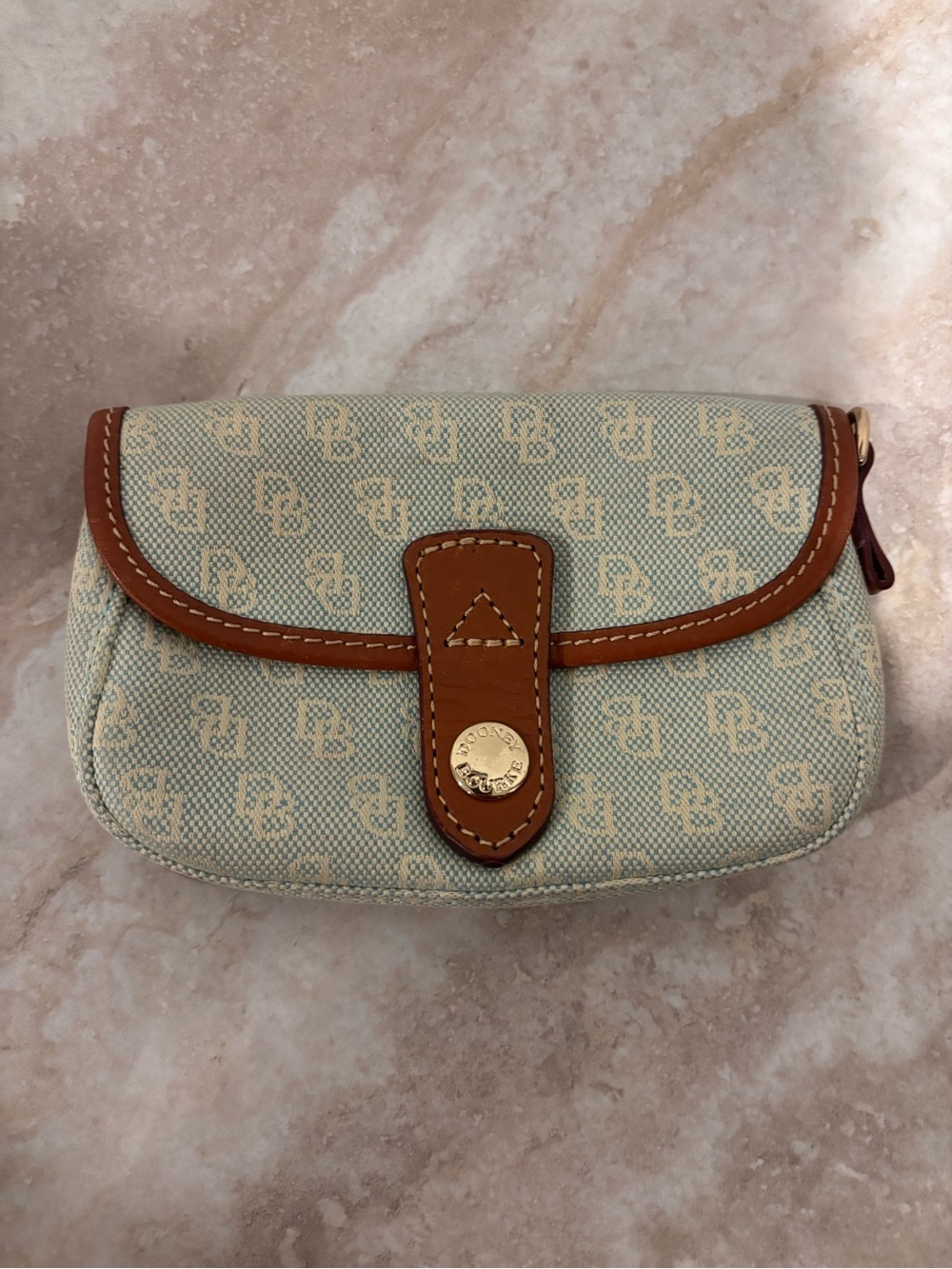 Dooney & Bourke Logo Canvas and Leather Small Women's Pouch